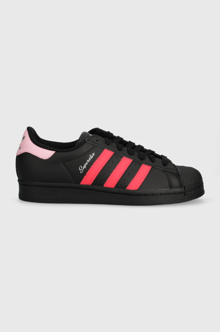 Adidas sneakers black and deals pink