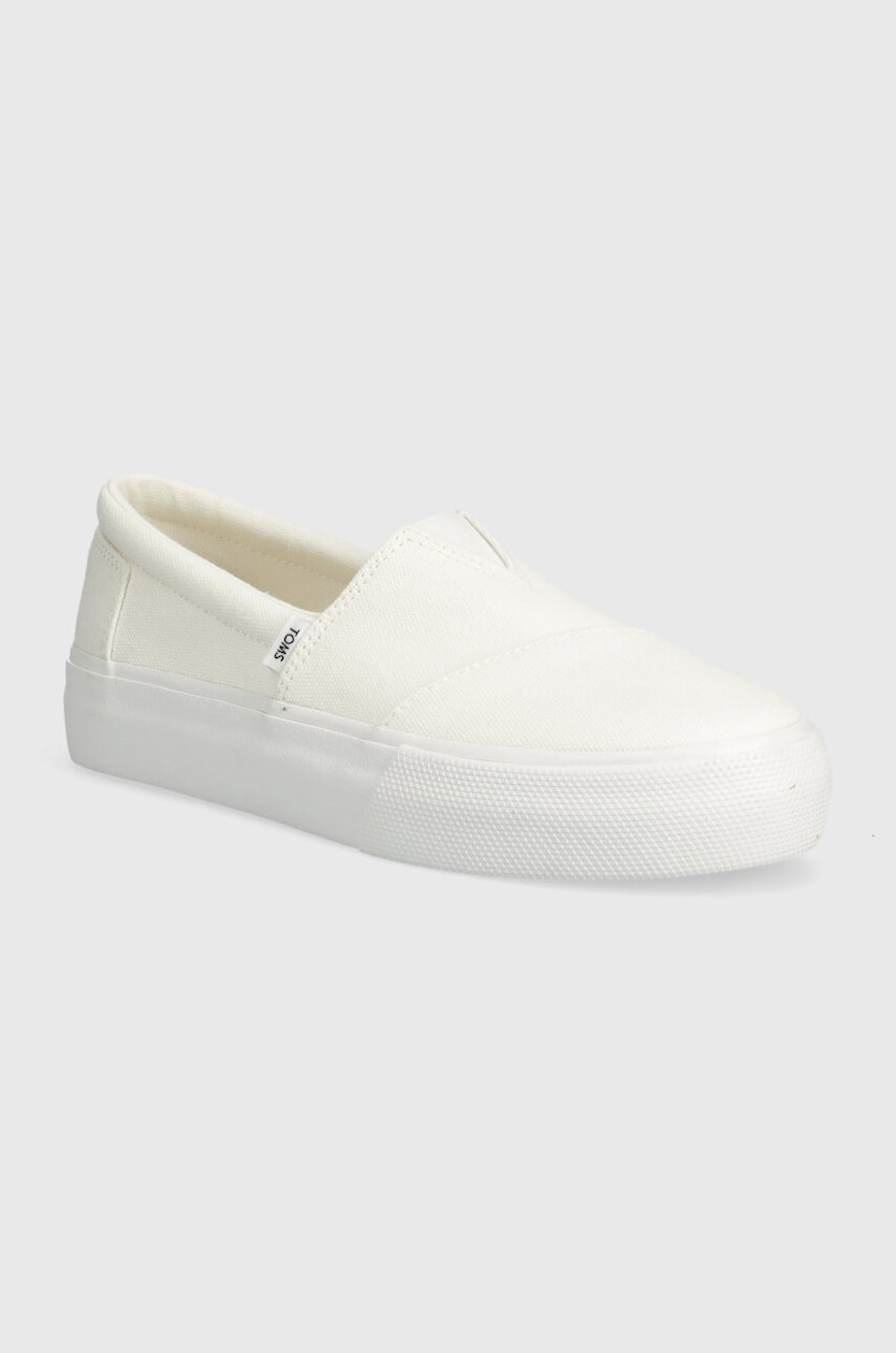 Tenisky Toms Alp Fenix Platform Slip On, barva bílá