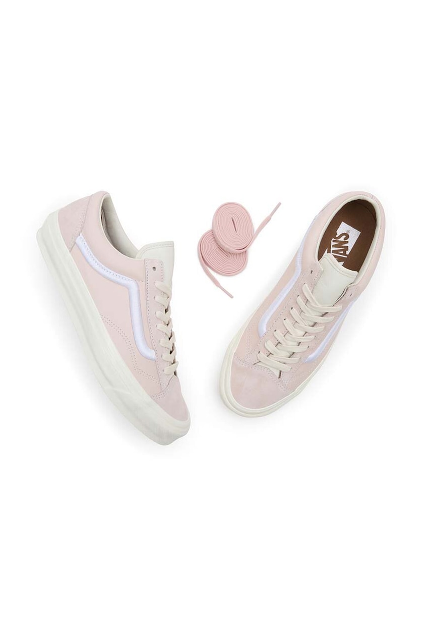 Women's Shoes Vans Old Skool Herringbone Lace Pink Vans