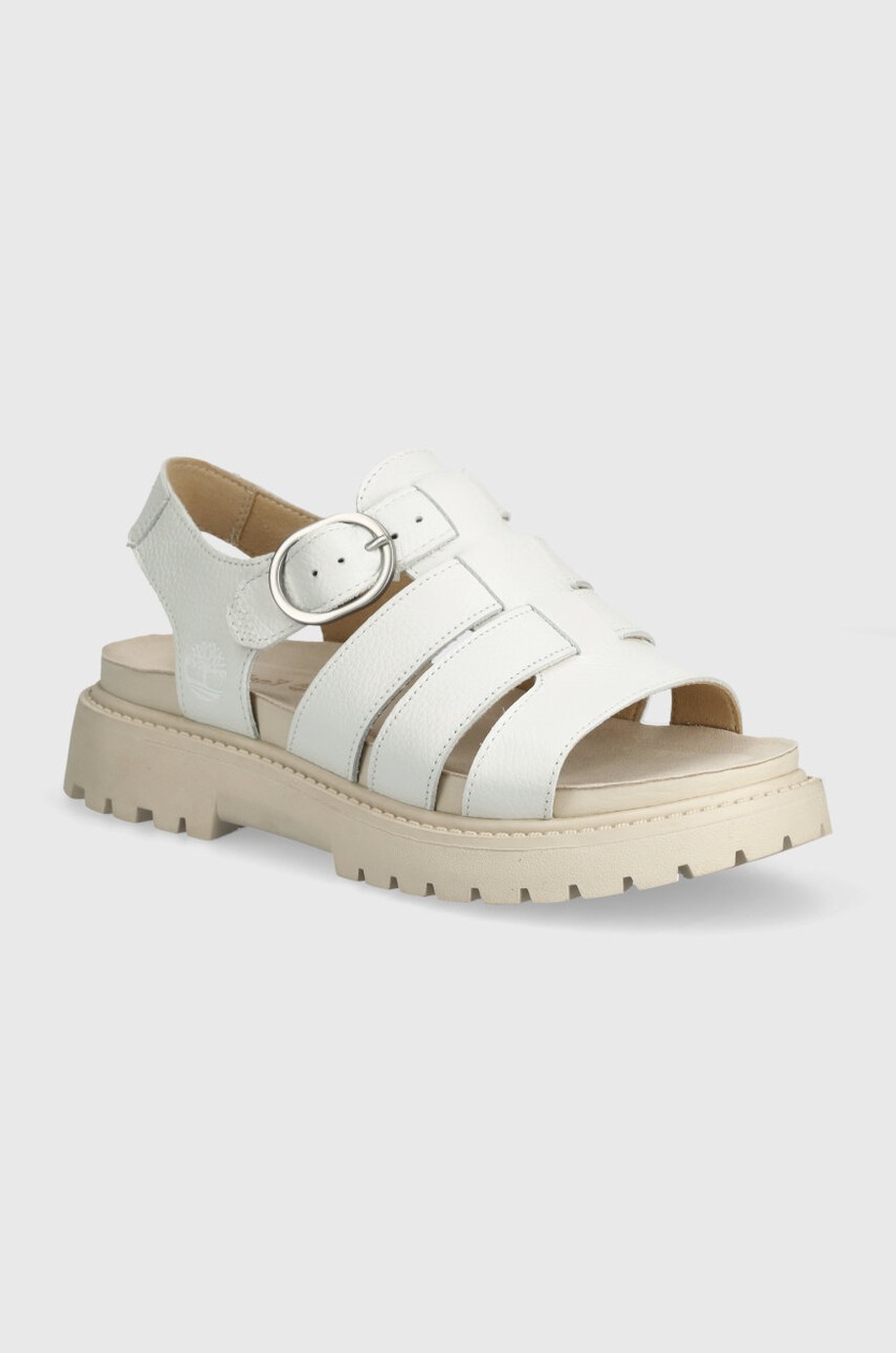 ■Timberland■ Women's Claremont Sandals White TB0A62WREM21 Timberland leather sandals Clairemont Way women's white