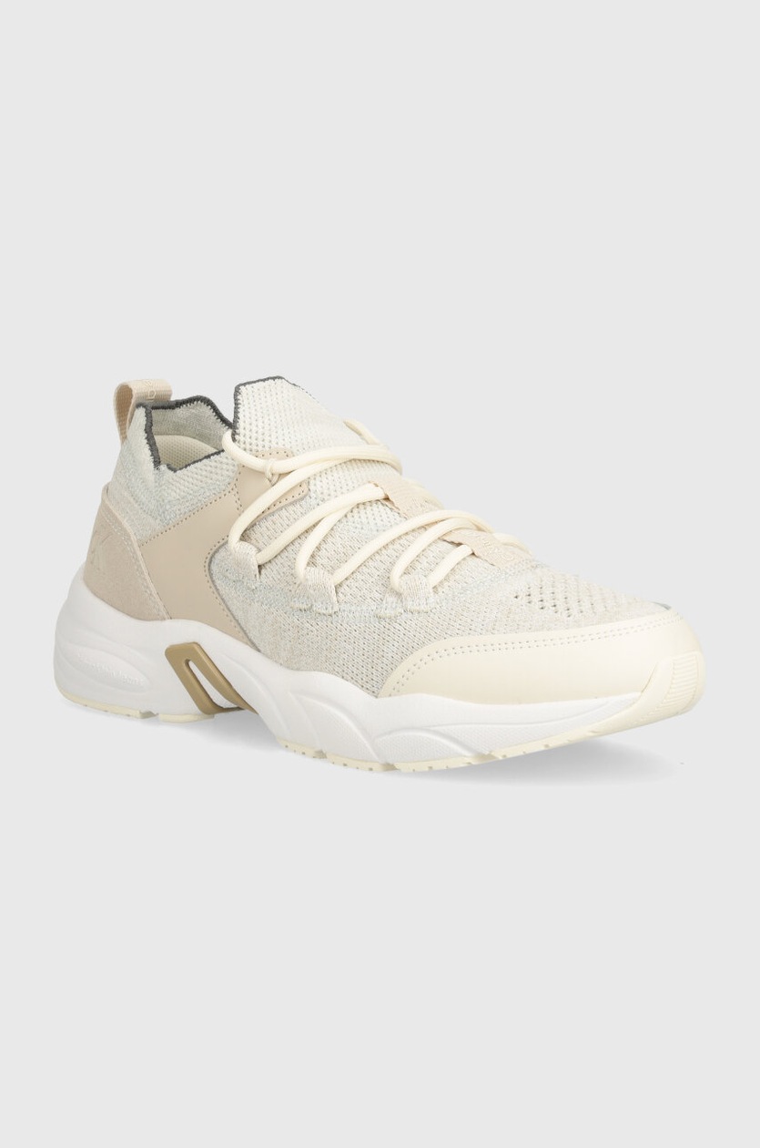 Маратонки Calvin Klein Jeans RETRO TENNIS LOW SOCK MIX UC в бежово