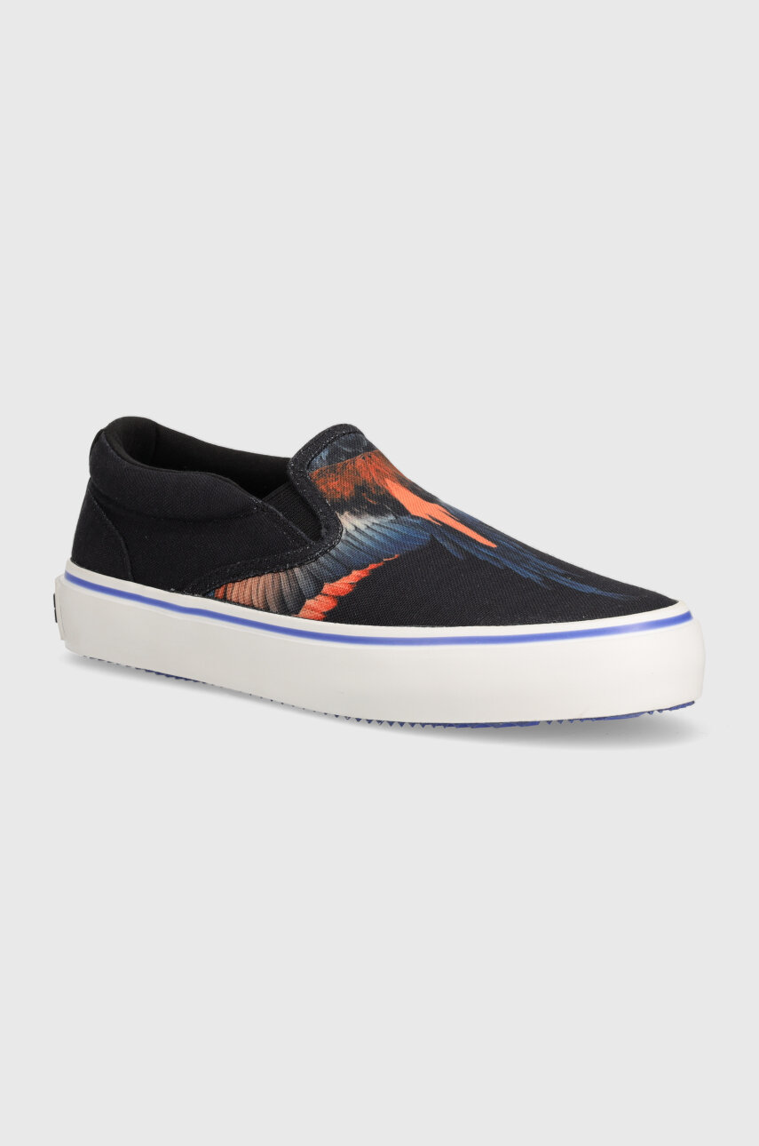 czarny Marcelo Burlon tenisówki Icon Wings Slip-On Vulcanized Męski