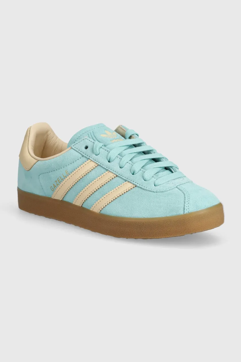 adidas Originals leather slave sneakers Gazelle 85 turquoise color IE3435