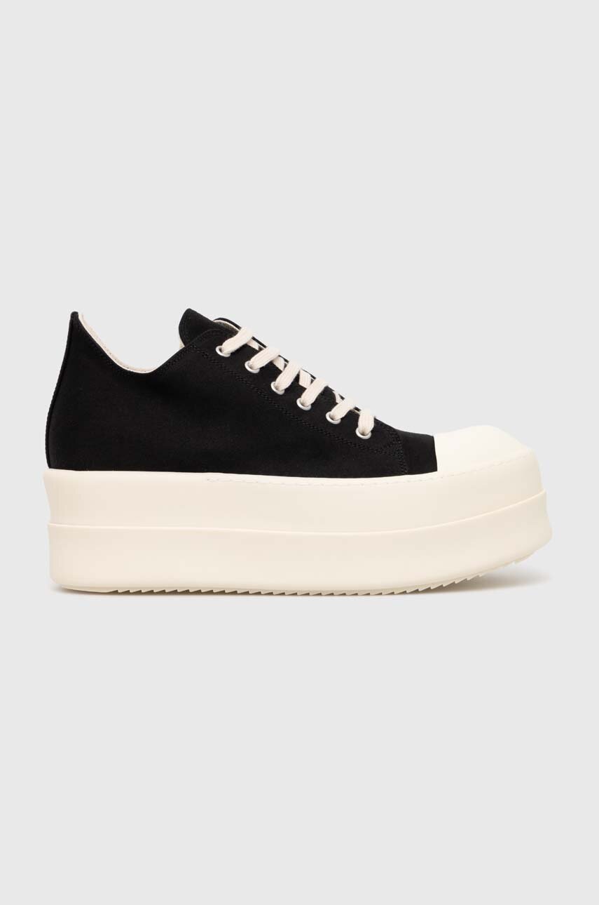 czarny Rick Owens tenisówki Woven Shoes Double Bumper Low Sneaks Męski