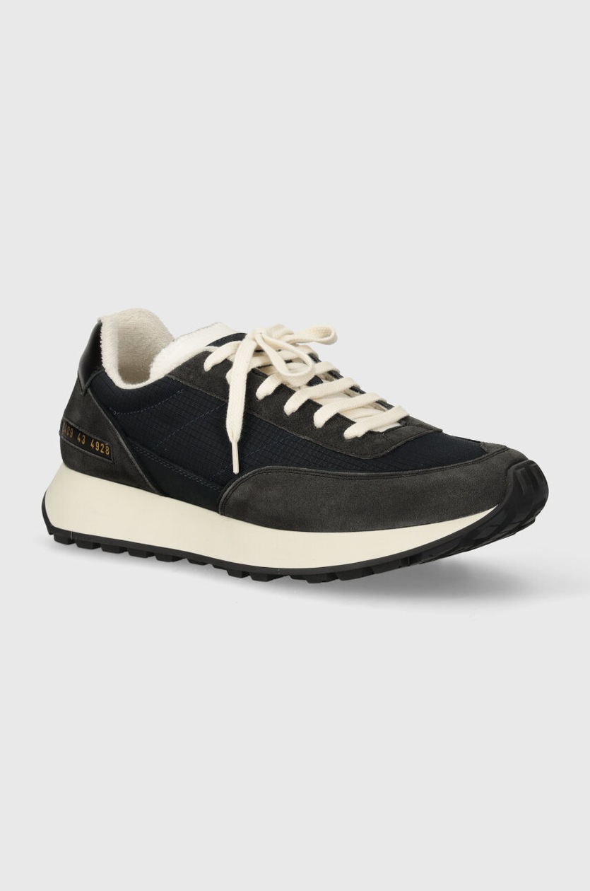 【関税込み】Track Sneakers - COMMON PROJECTS - Leather - Blu Common Projects Blue Track Classic Low-Top Sneakers Common