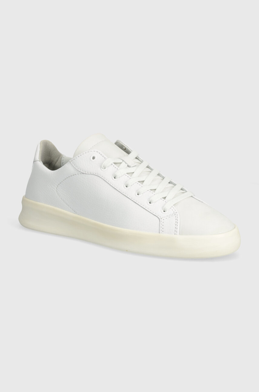 VOR leather sneakers 5A white color 3A.Champagnerweiss