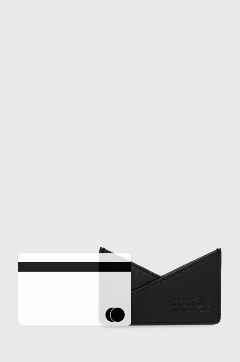 [MM6] Logo Card Holder - Black / ☆送料込☆ MM6 Maison Margiela Logo Card Holder Wallets, Card Holders