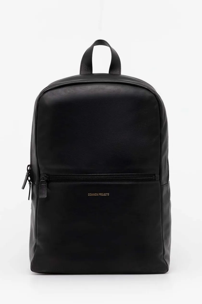 black Common Projects leather backpack Simple Backpack Unisex