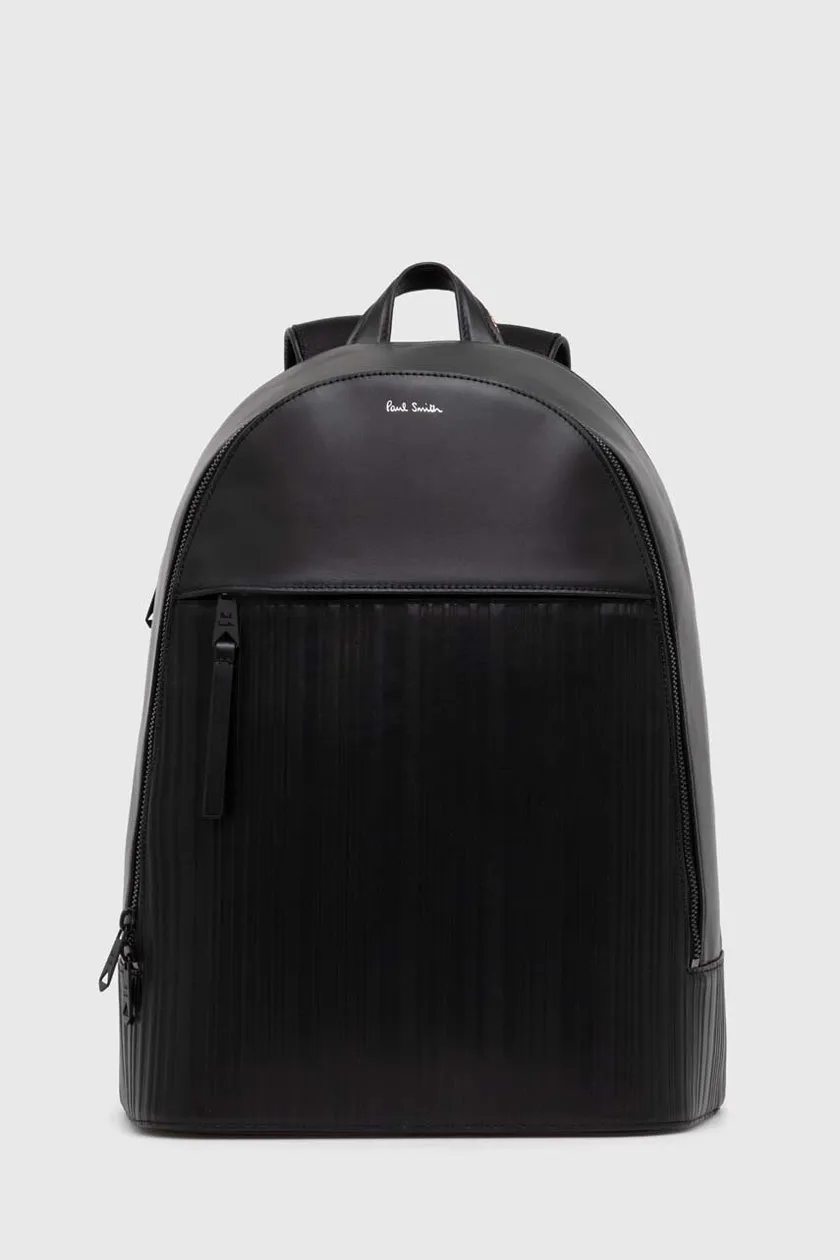 black Paul Smith leather backpack Unisex