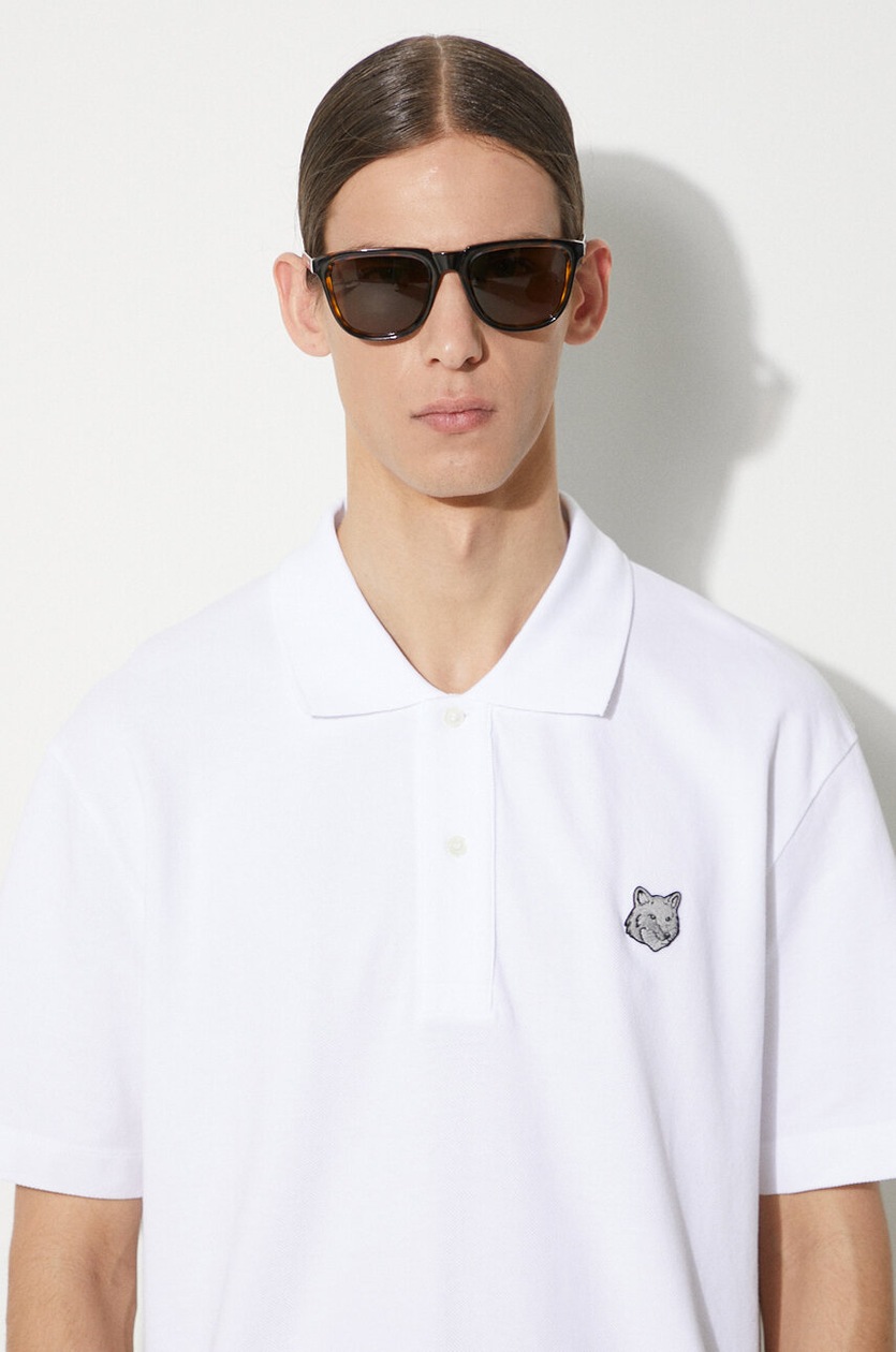 Maison Kitsuné cotton polo shirt Bold Fox Head Patch Comfort