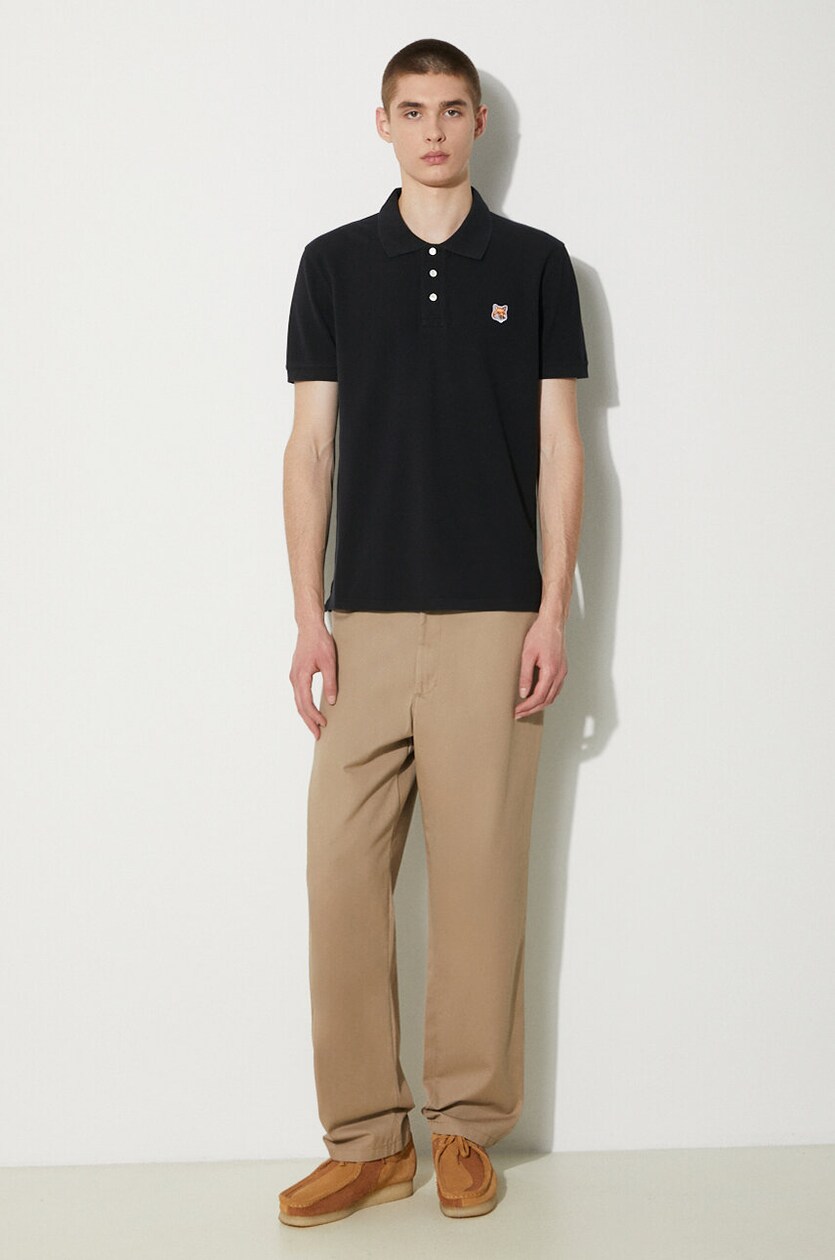 Maison Kitsuné cotton polo shirt Fox Head Patch Regular Polo Maison Kitsuné cotton polo shirt Fox Head Patch Regular Polo