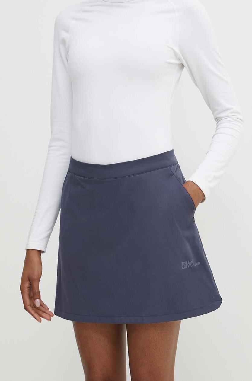 Yuka Спортивная юбка Jack Wolfskin Iceguard цвет синий mini прямая