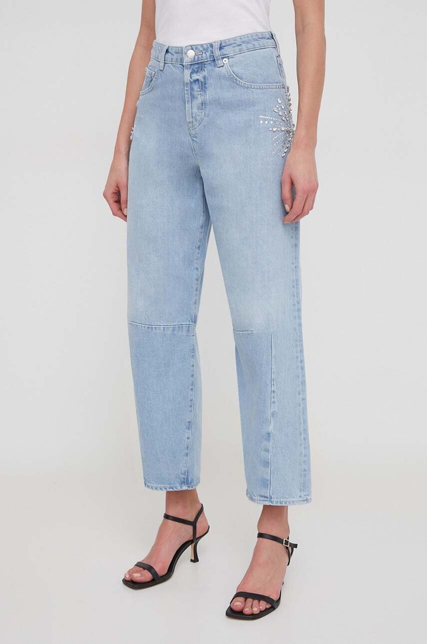 Sisley jeansy damskie high waist | Answear.com