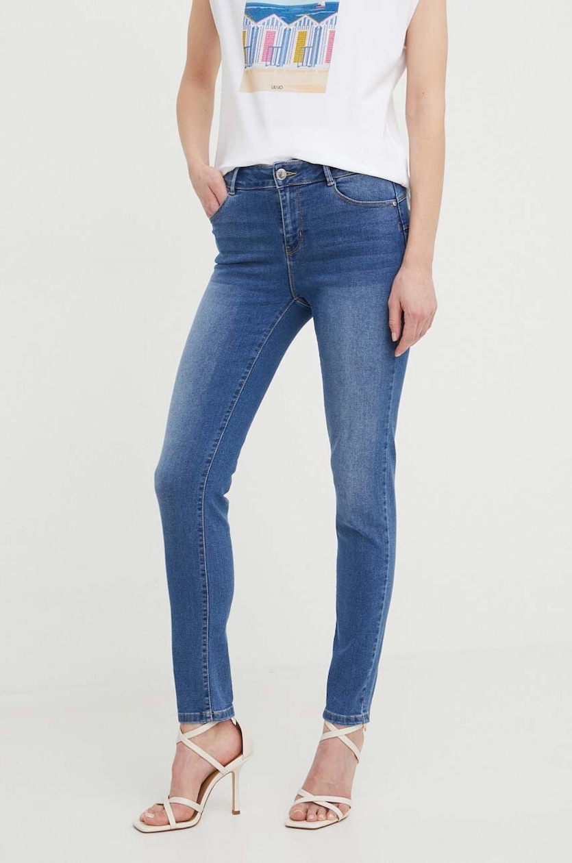 Jyuki  Pinko jeansy damskie kolor niebieski | Answear.com