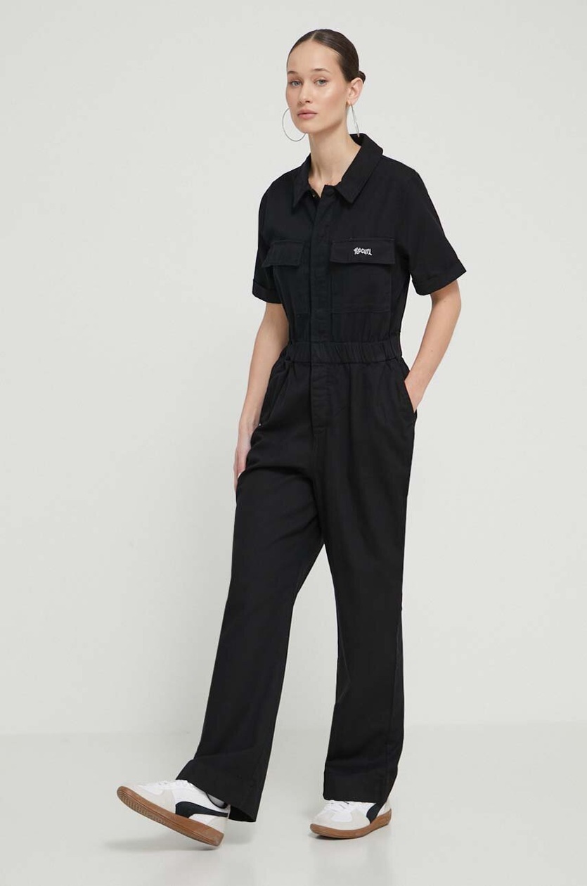 MICHAEL Michael Kors kombinezon kolor czarny z dekoltem