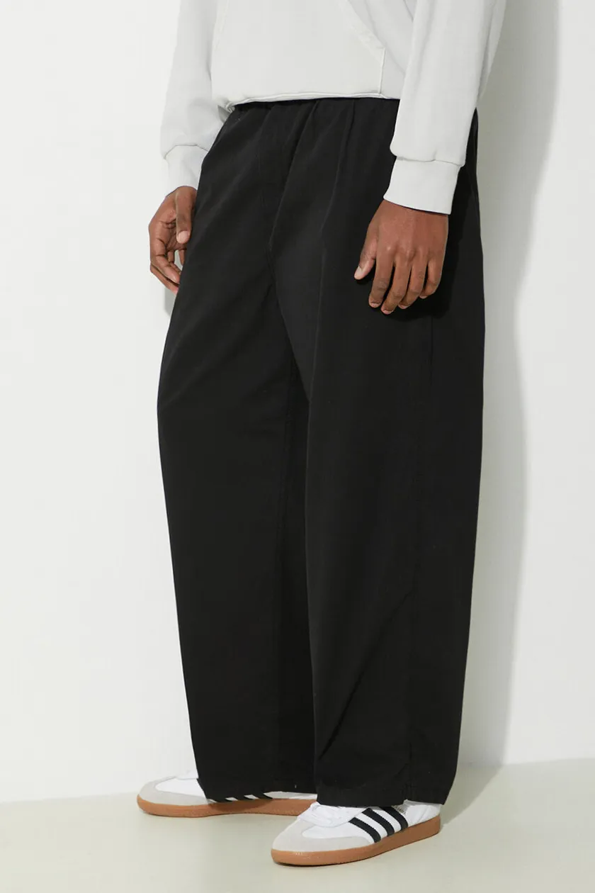 Памучен панталон Carhartt WIP Colston Pant в черно със стандартна кройка I031514.89GD