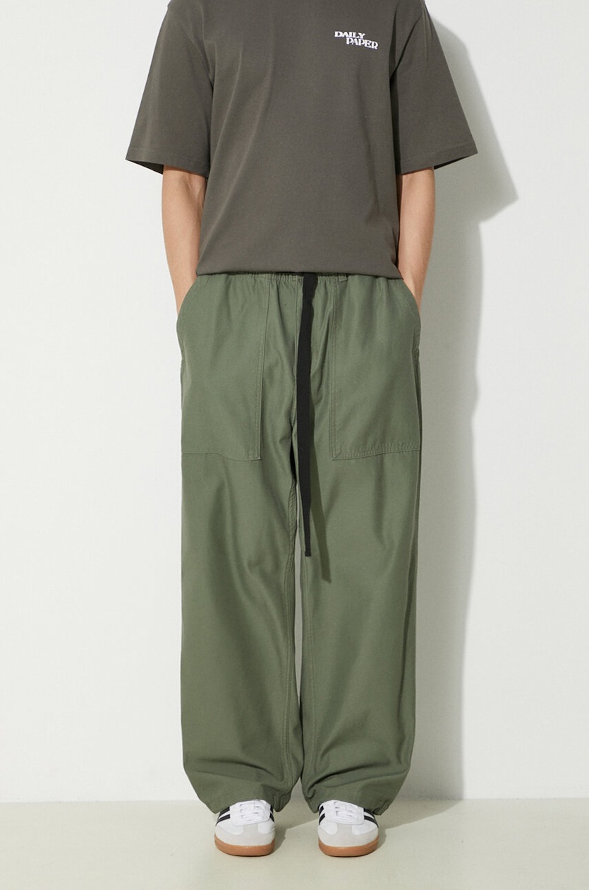 Carhartt WIP pantaloni in cotone Hayworth Pant colore verde