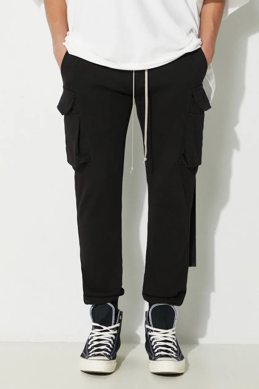 High-rise cotton-blend pants in black - Rick Owens