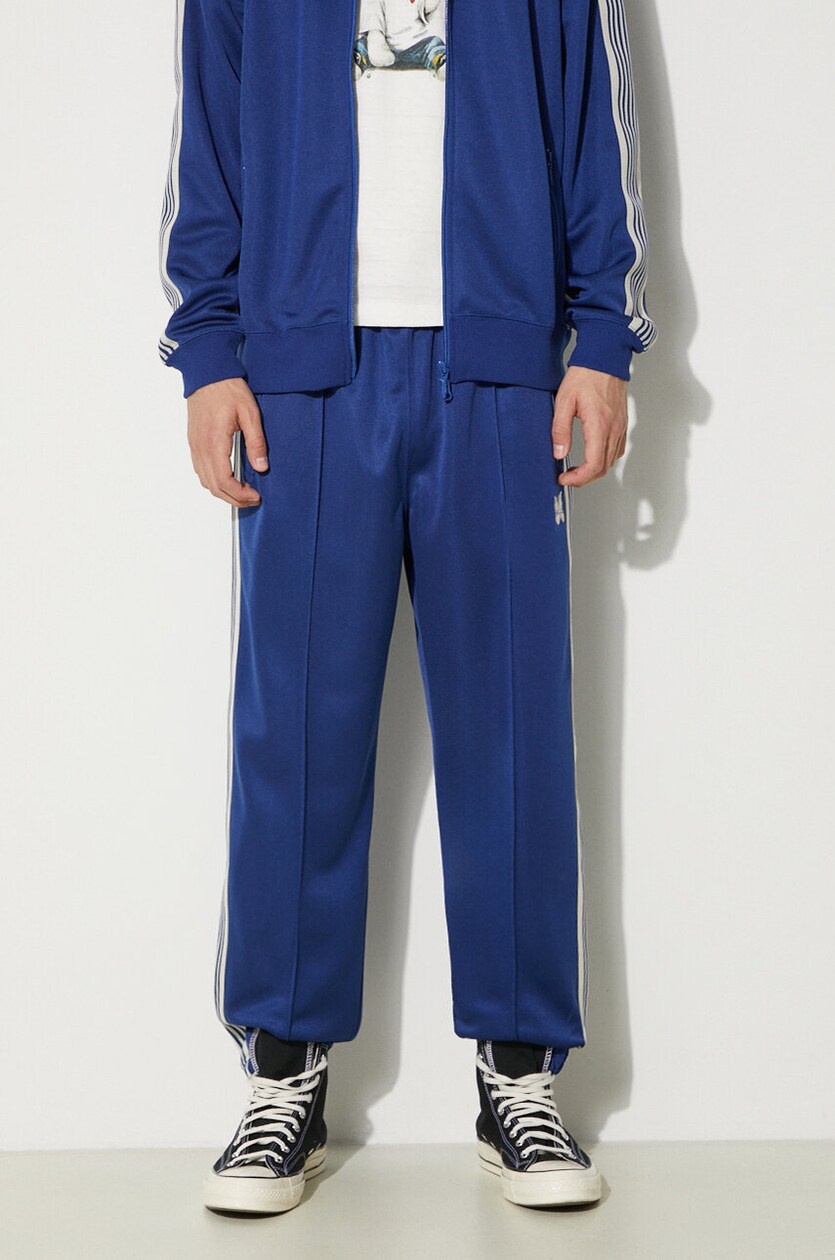 Needles joggers Zipped Track Pant blue color OT231 at PRM US Needles joggers Zipped Track Pant blue color OT231 at PRM US