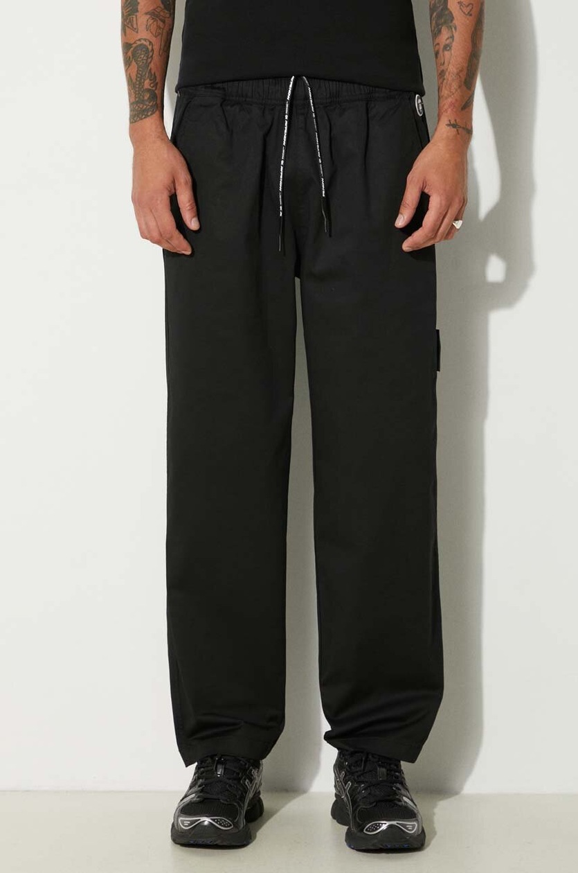 AAPE trousers men's black color AAPPTMA664XXM at PRM US