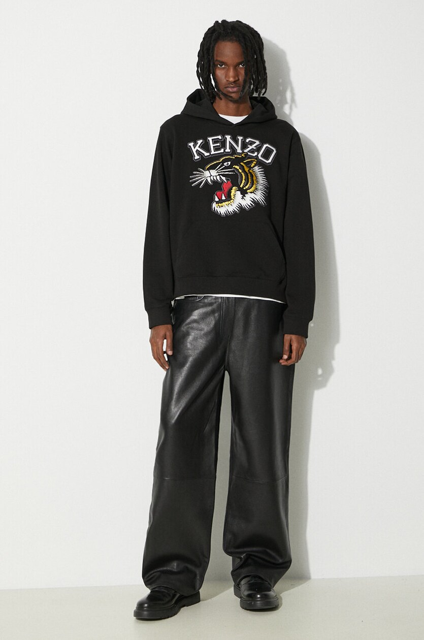 Kenzo cotton sweatshirt Tiger Varsity Slim Hoodie men's Kenzo cotton sweatshirt Tiger Varsity Slim Hoodie men's