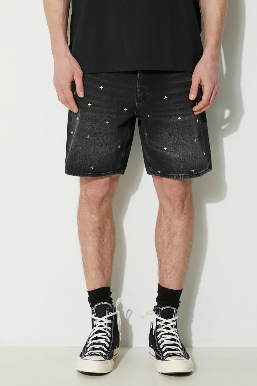 KSUBI denim shorts anti short men s black color MPS24WA019 at PRM US