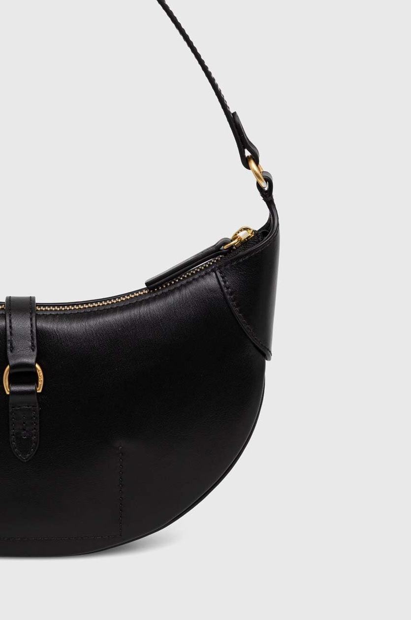 Polo Ralph Lauren leather handbag black color at PRM US