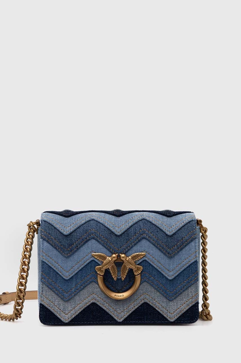 Pinko torebka jeansowa kolor niebieski 100067 A1LD | Answear.com Pinko torebka jeansowa kolor niebieski 100067 A1LD | Answear.com