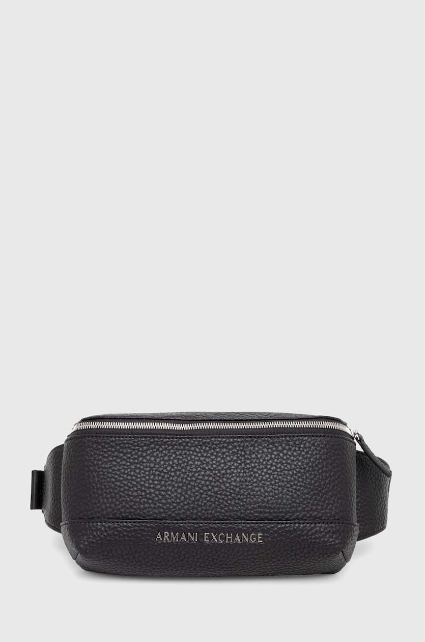 Torbica za okoli pasu Armani Exchange črna barva kupite na