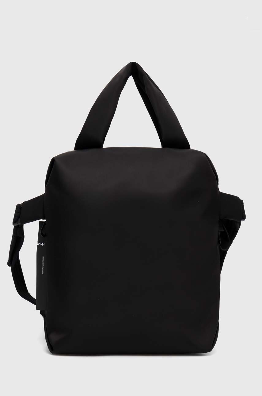 ADER error: Black Cracked Shopper Tote | SSENSE