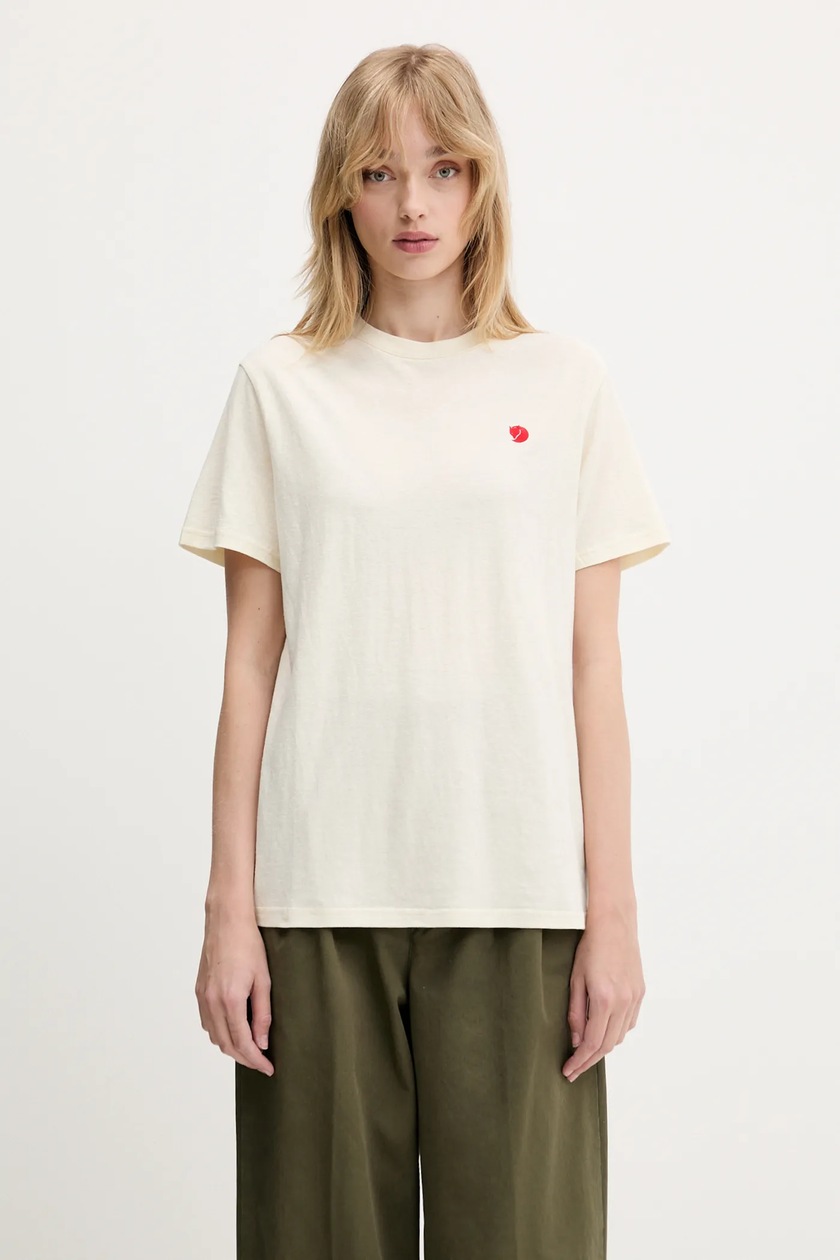 Tシャツ・カットソー Ganni Stretch Logo Fit Short Sleeve T-Shirt Peapod T3352484 Bright White White Soft Cotton Rib Short Sleeve T-Shirt