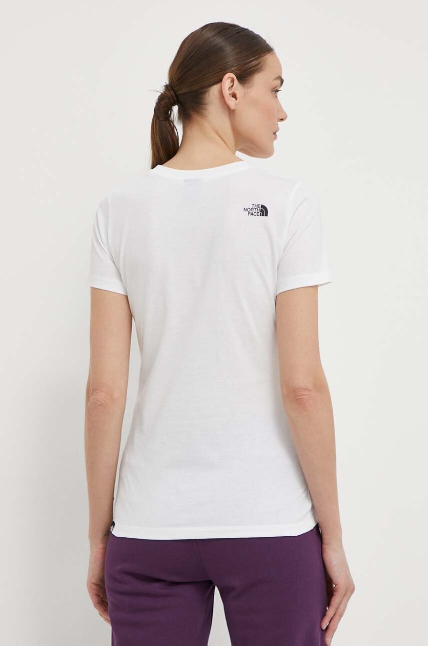 The North Face t-shirt damski kolor biały NF0A87NHFN41