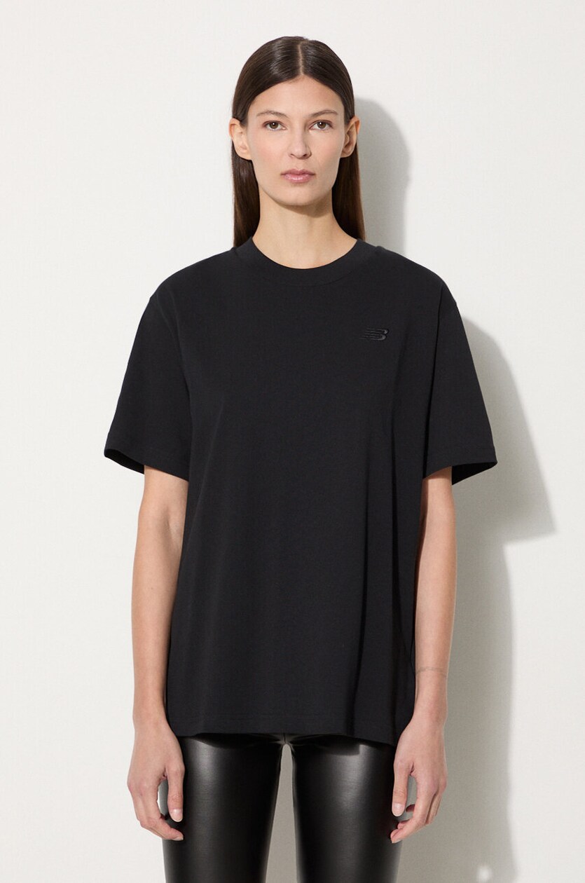 Anine Bing cotton t-shirt Myers Cropped Tee Framed Monogram