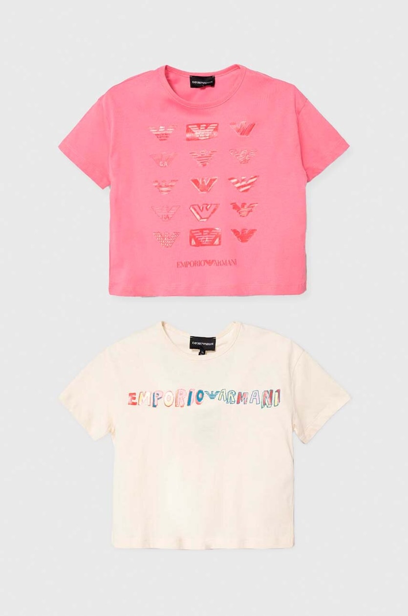 Emporio Armani t-shirt in cotone per bambini pacco da
