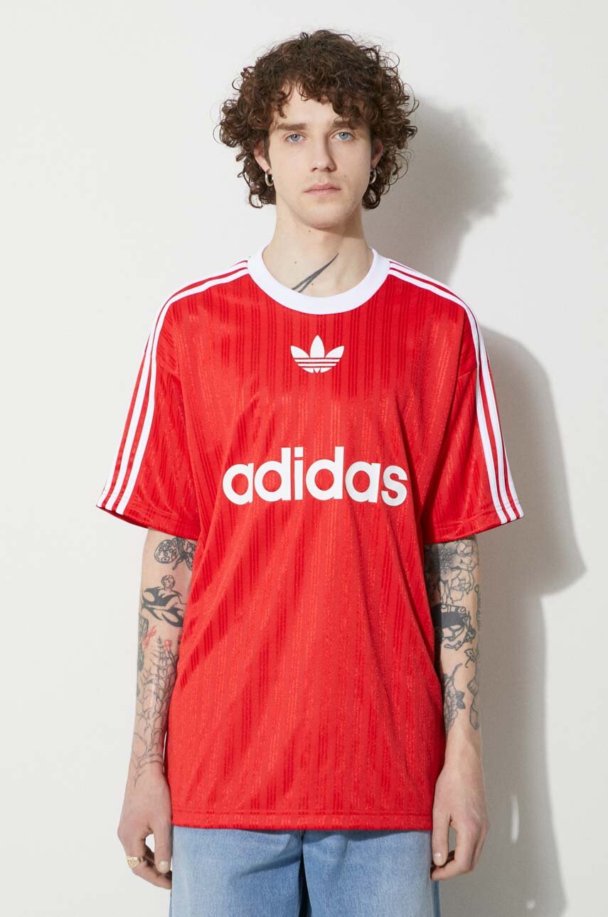 adidas Originals t-shirt Adicolor Poly Tee men's red color IM9458