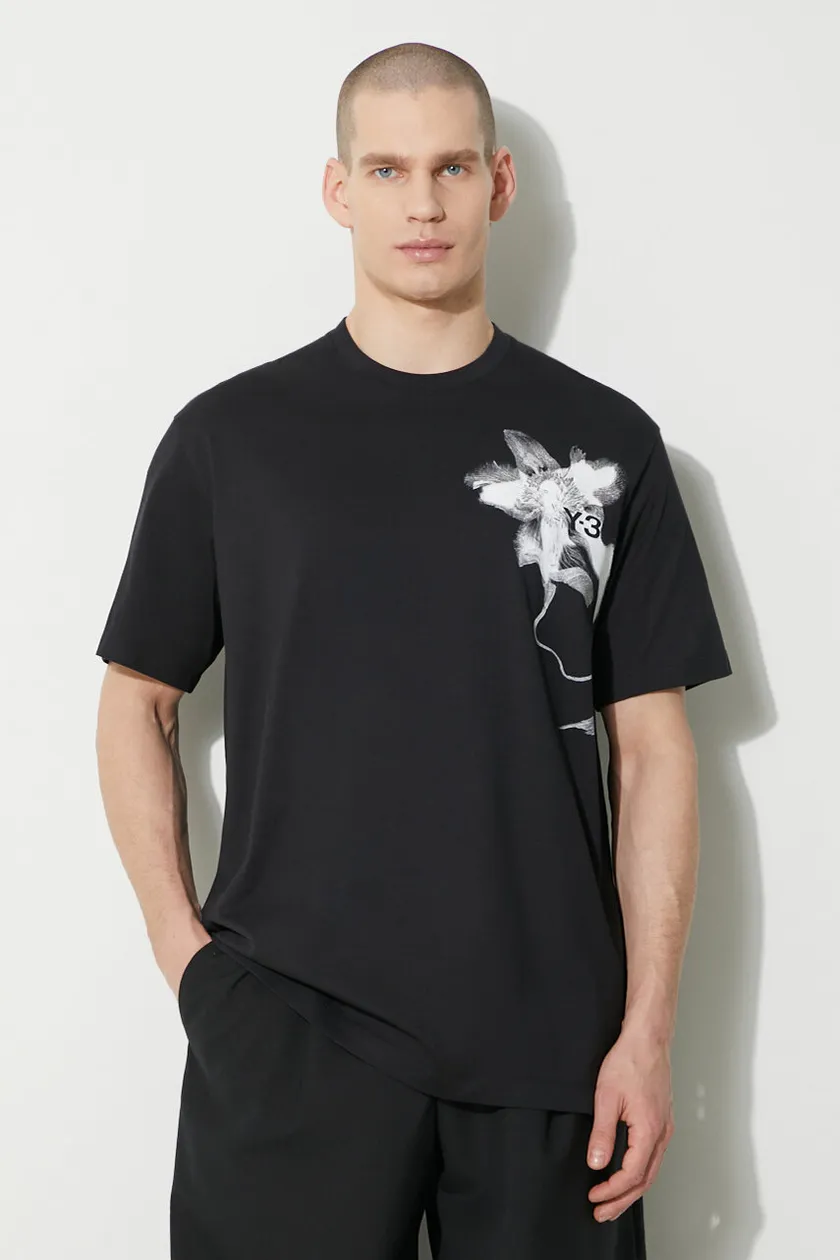 Y-3 cotton t-shirt Graphic Short Sleeve Tee 1 men's black color IN4353 buy  on PRM