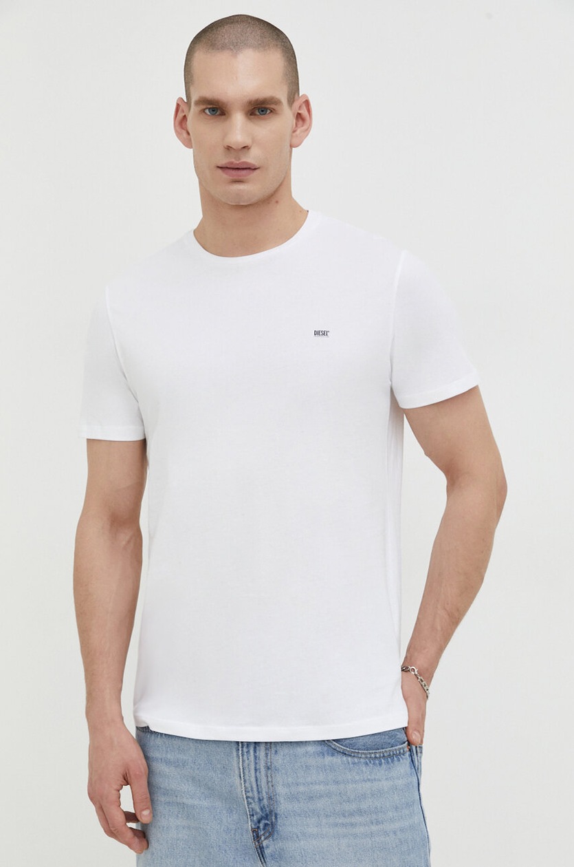 Diesel t-shirt bawełniany T-MIEGOR-K77 męski kolor biały z