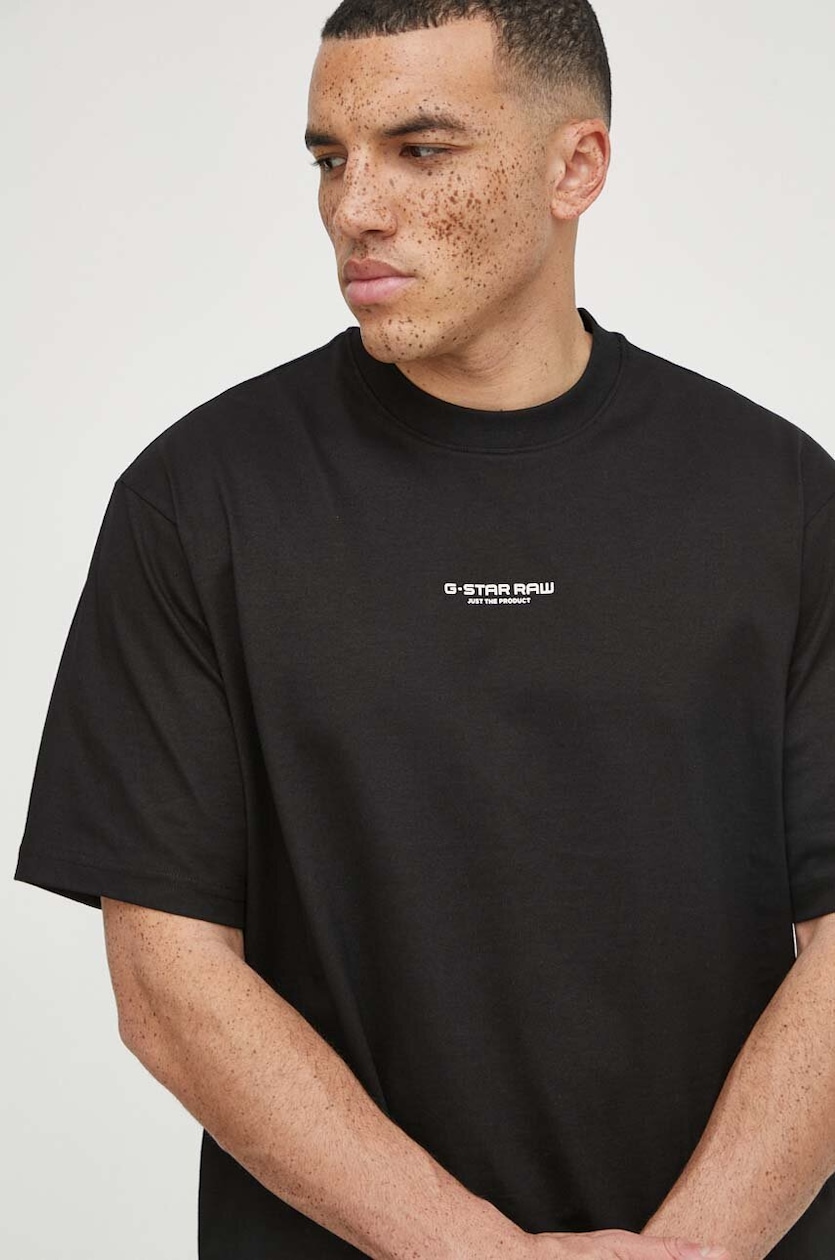 Emporio Armani t-shirt bawełniany męski kolor czarny z
