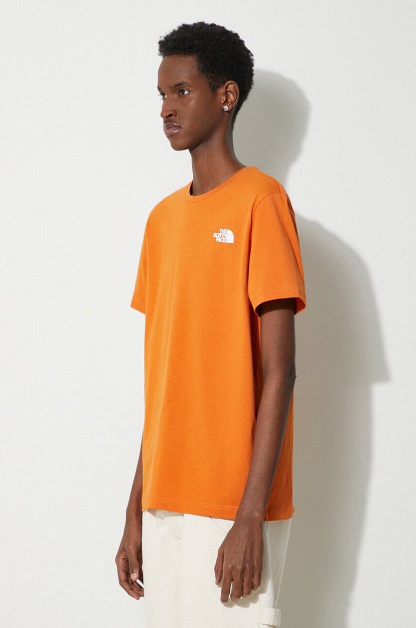 The north face orange cheap t shirt