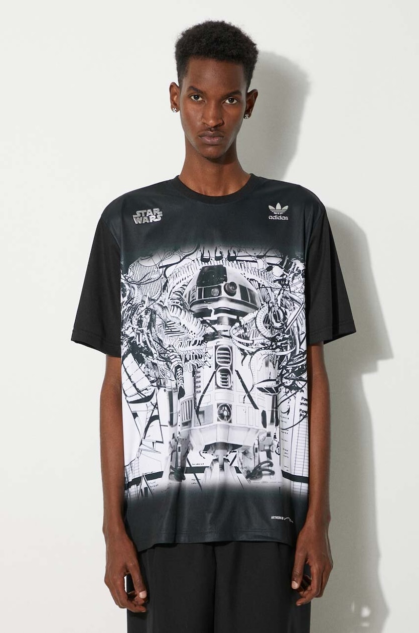 adidas Originals t-shirt Tee men's black color with a print adidas Originals t-shirt Tee men's black color with a print