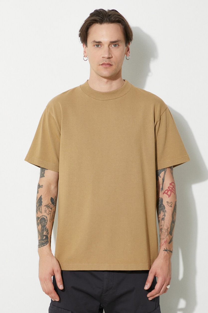 adidas Originals cotton t-shirt OG Dept Tee beige color with a