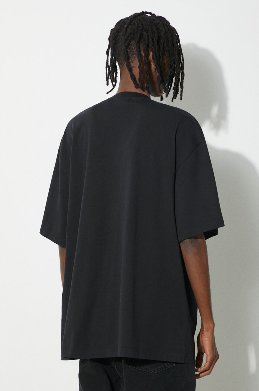 Tシャツ・カットソー AMBUSH SS24 Black cotton t-shirt (BMAA001S24JER001 1010) AMBUSH cotton t-shirt Ballchain PRM EU