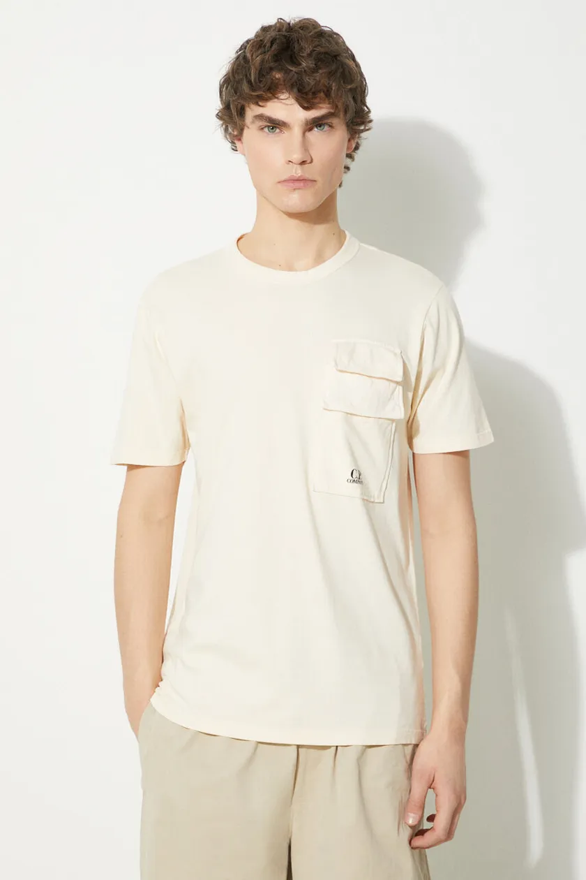 beige C.P. Company cotton t-shirt Jersey Flap Pocket Men’s