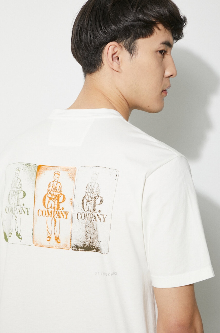 CP COMPANY｜ (24/1 Jersey Man In The Sea T-Shirt (18CMTS 1/4 Jersey Artisanal Sailor T-Shirt Grey | C.P. Company | EQVVS