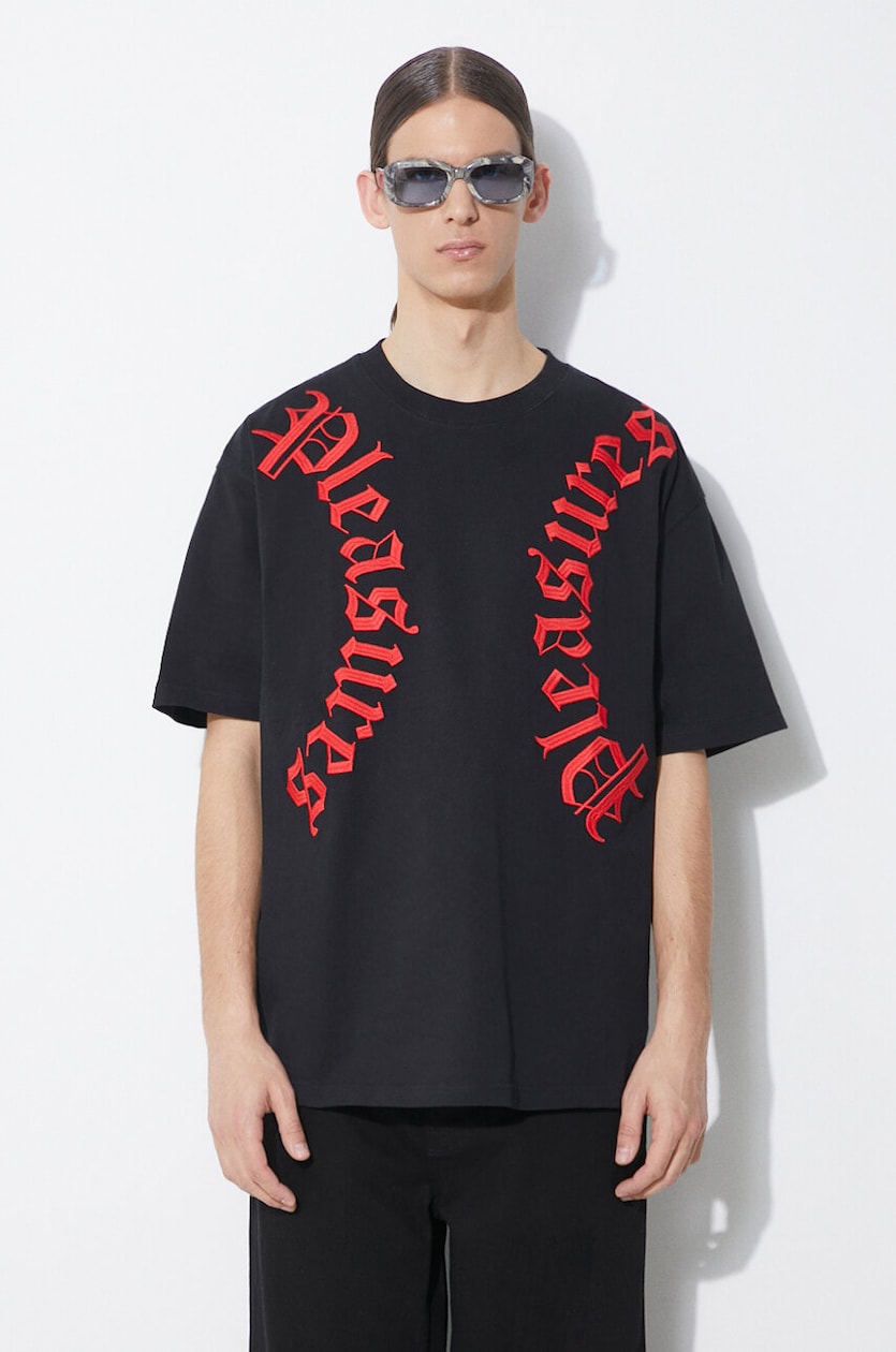 PLEASURES cotton t-shirt Calendar Heavyweight T-Shirt men's