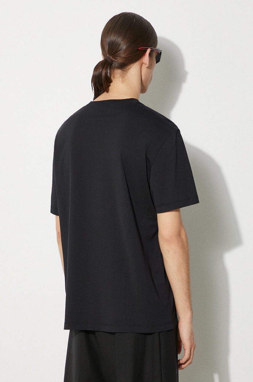 NEIL BARRETT｜ (Slim Cupid T-Shirt (MY70198A Y525 495N)) Neil Barrett cotton t-shirt Slim Cupid men's black color