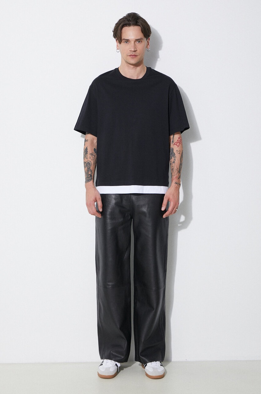 Neil Barrett cotton t-shirt Slim Dropped Shoulder Bicolor PRM EU