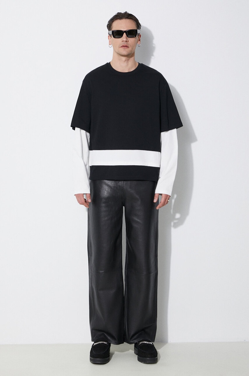Neil Barrett cotton longsleeve top Triple Layer Ready-Style