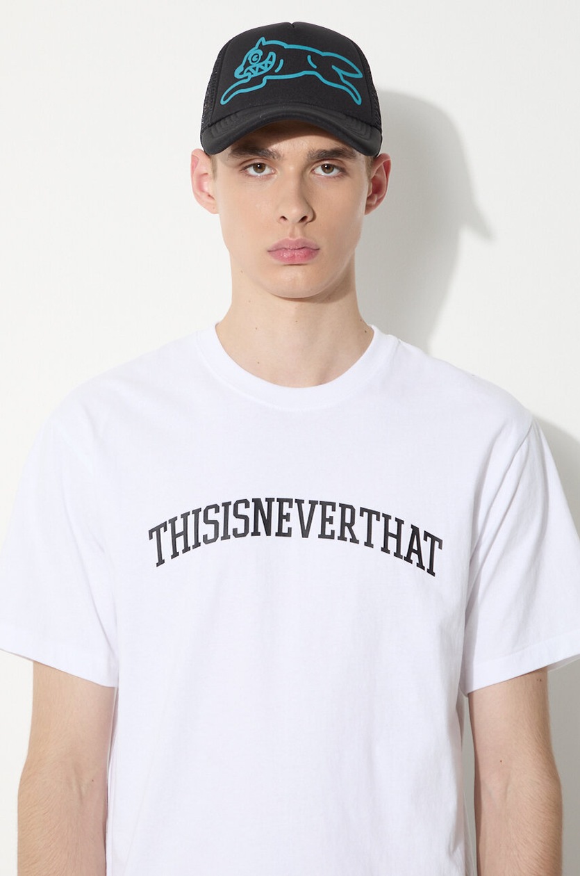 ★thisisneverthat★ ArchLogo Tee TN240TTSST04 thisisneverthat t-shirt Arch-Logo Tee men's black color with