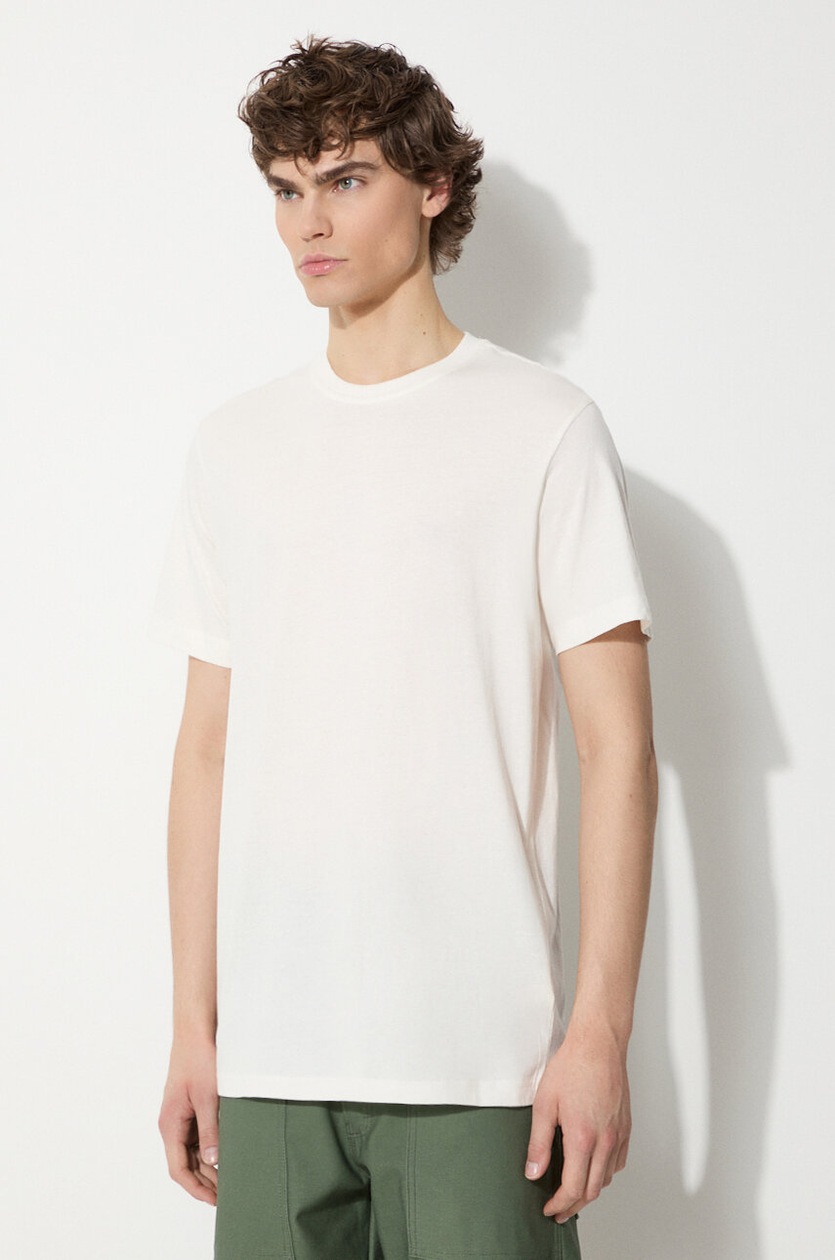 Filson cotton t-shirt Ranger Solid men's beige color smooth